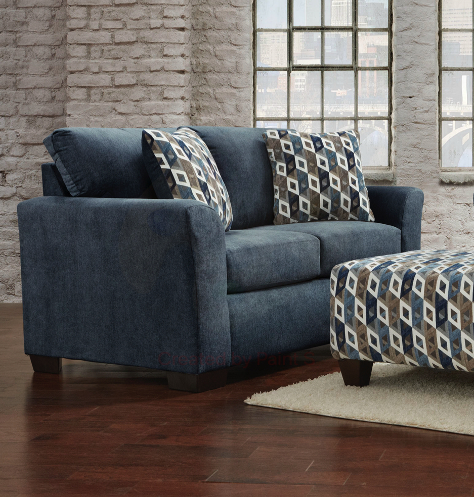 Olivia Loveseat Sofa, Navy