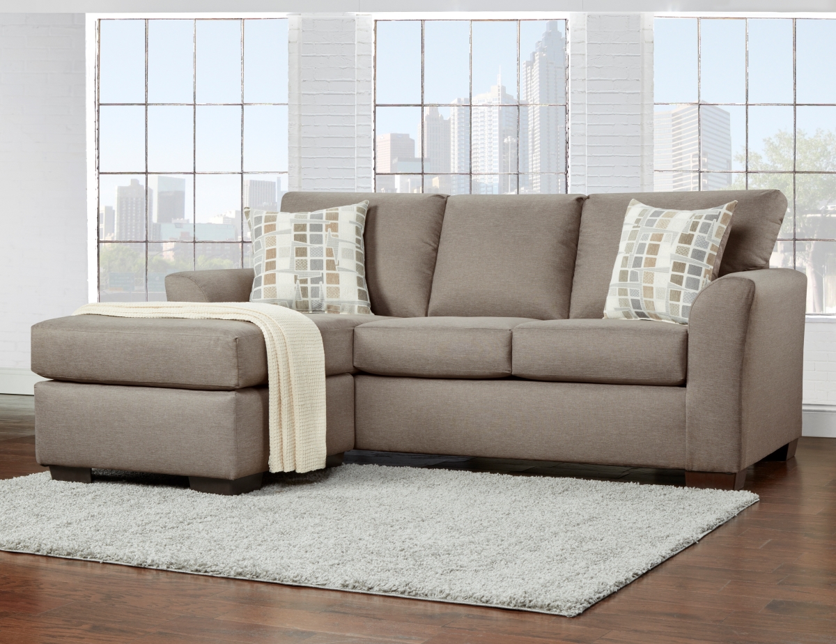 Charlotte Sofa Sectional with Reversible Chaise, Taupe