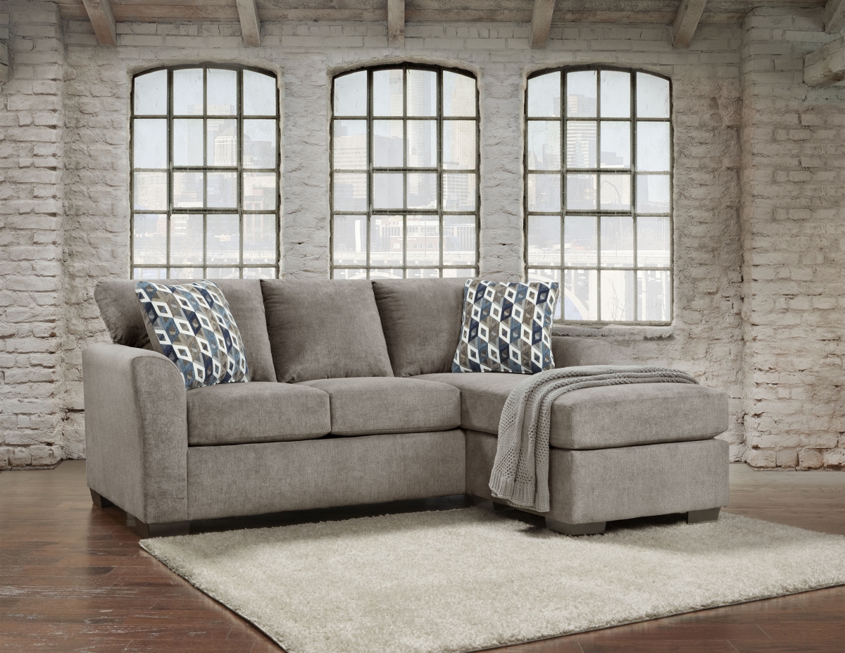 Amelia Sofa Sectional with Reversible Chaise, Taupe