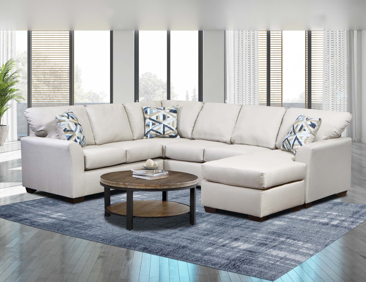 Sophia Corner Sectional with Right Facing Chaise, Beige