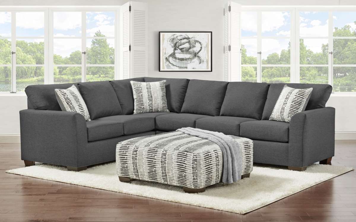 Isabella Corner Sectional, Charcoal
