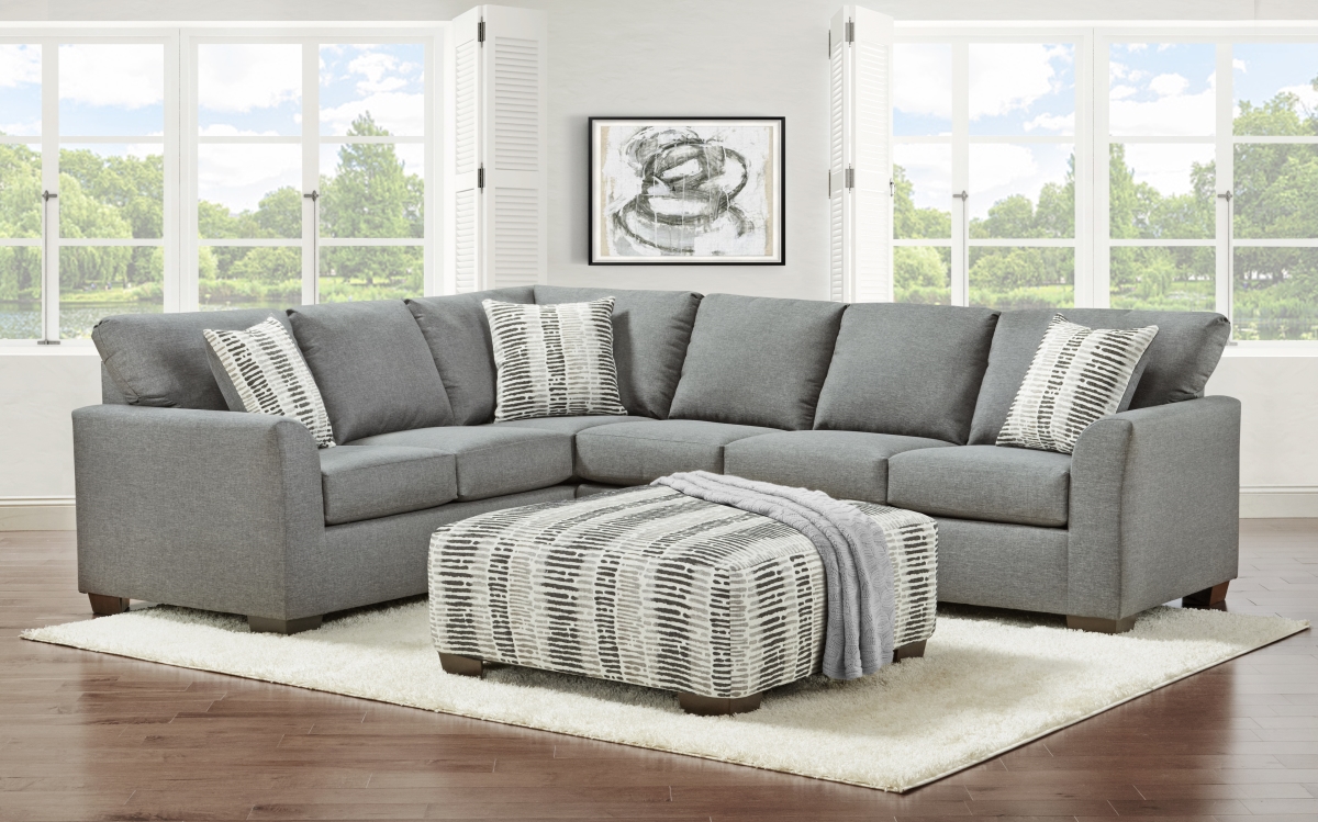 NL702-GRAY-SEC Evelyn Corner Sectional, Gray