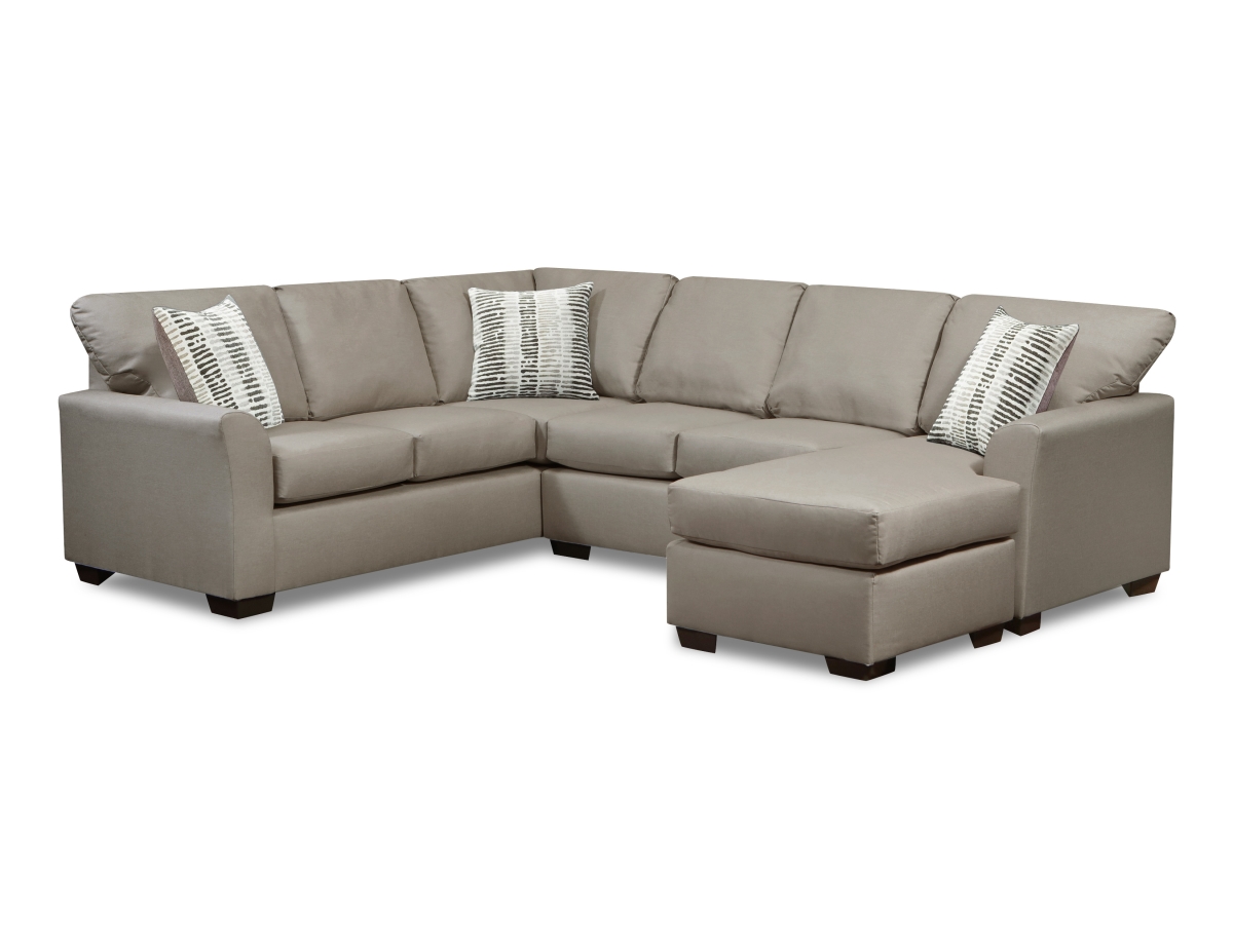 Aaliyah Corner Sectional with Right Facing Chaise, Taupe