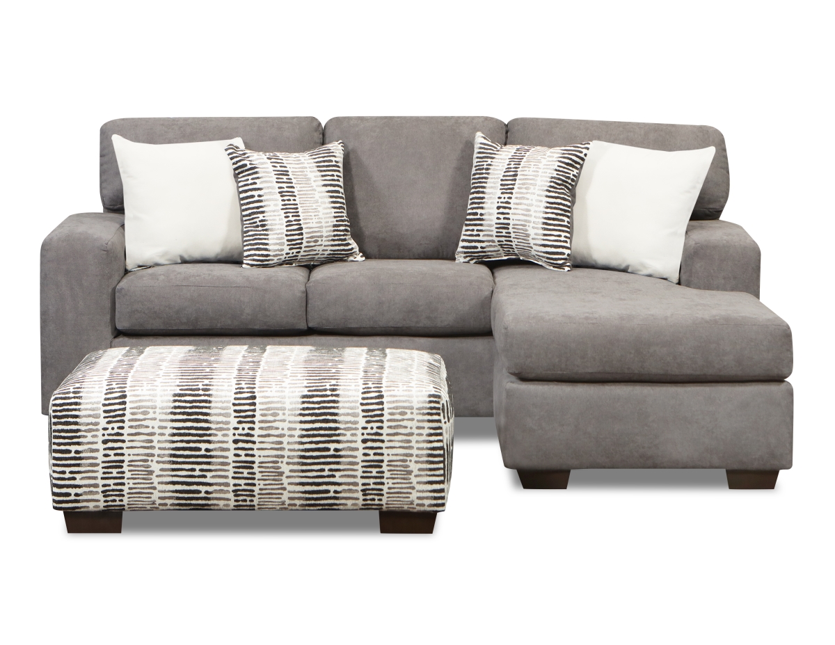 Damian Sofa Sectional with Reversible Chaise, Charcoal