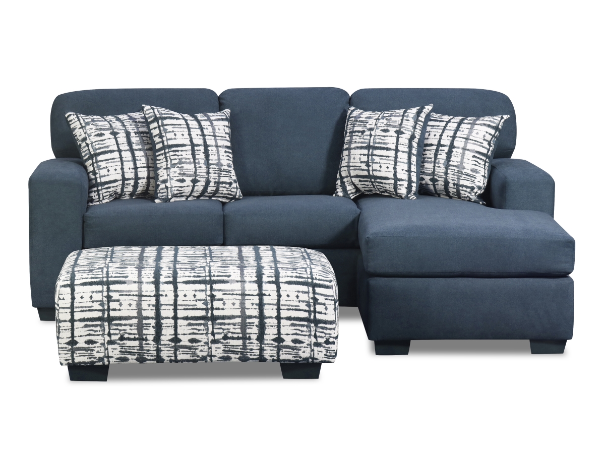 Gianna Sofa Sectional with Reversible Chaise, Navy