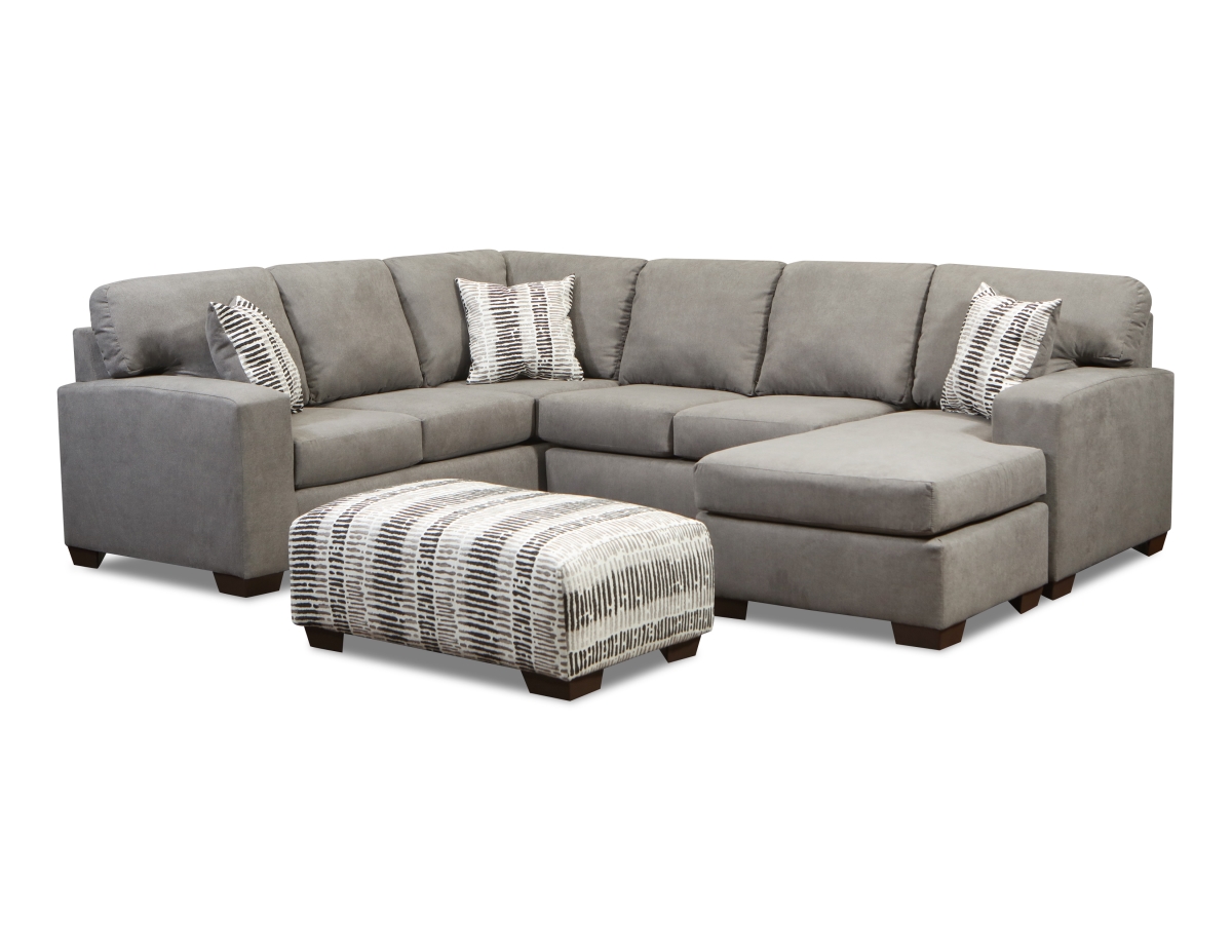 Kaiden Corner Sectional with Right Facing Chaise, Charcoal