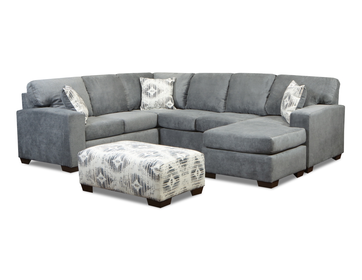 Lara Corner Sectional with Right Facing Chaise, Dusk