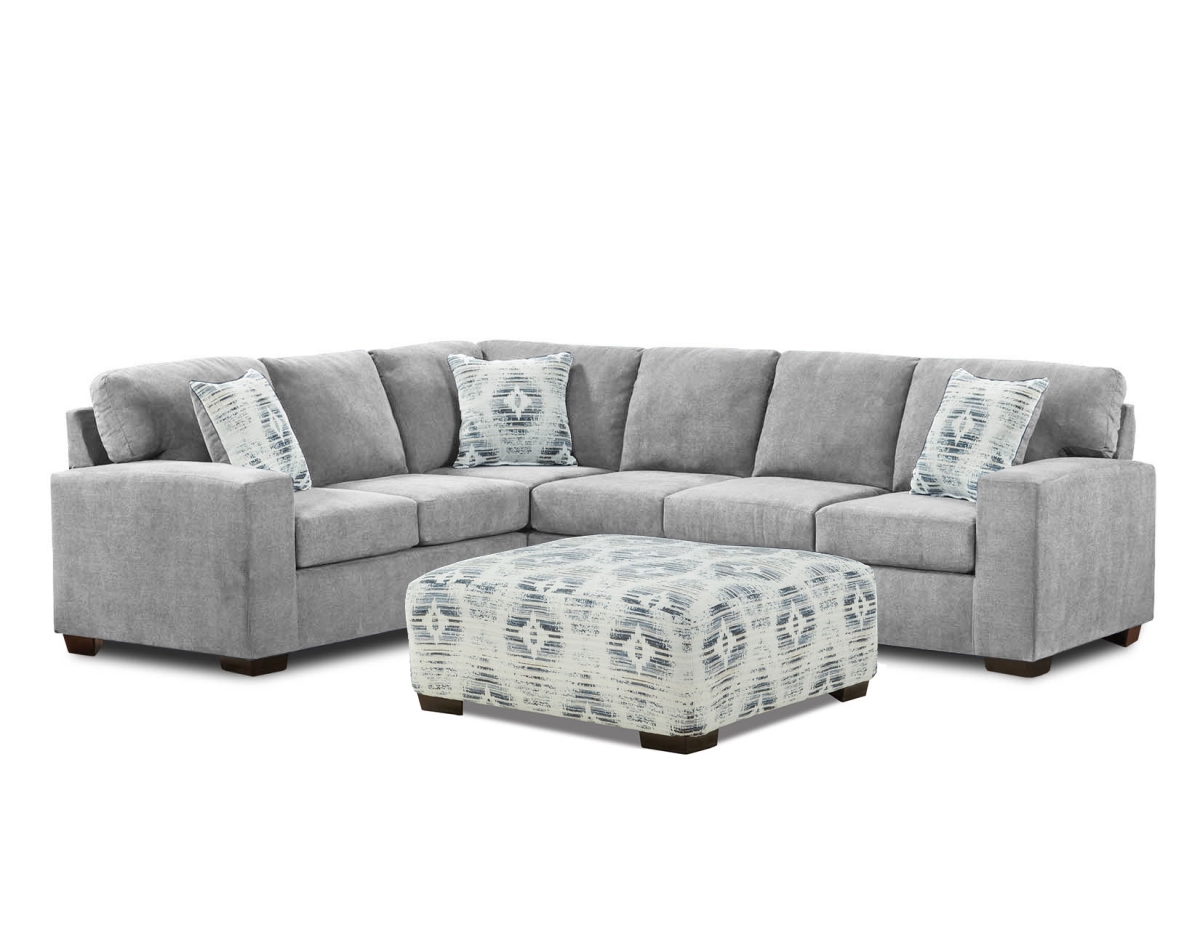 NL707-GRAY-SEC Madeline Corner Sectional, Gray