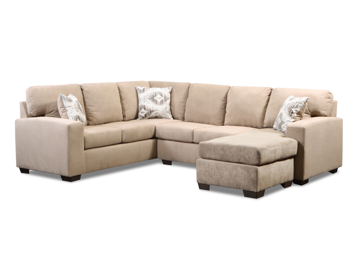 Rachel Corner Sectional with Right Facing Chaise, Taupe