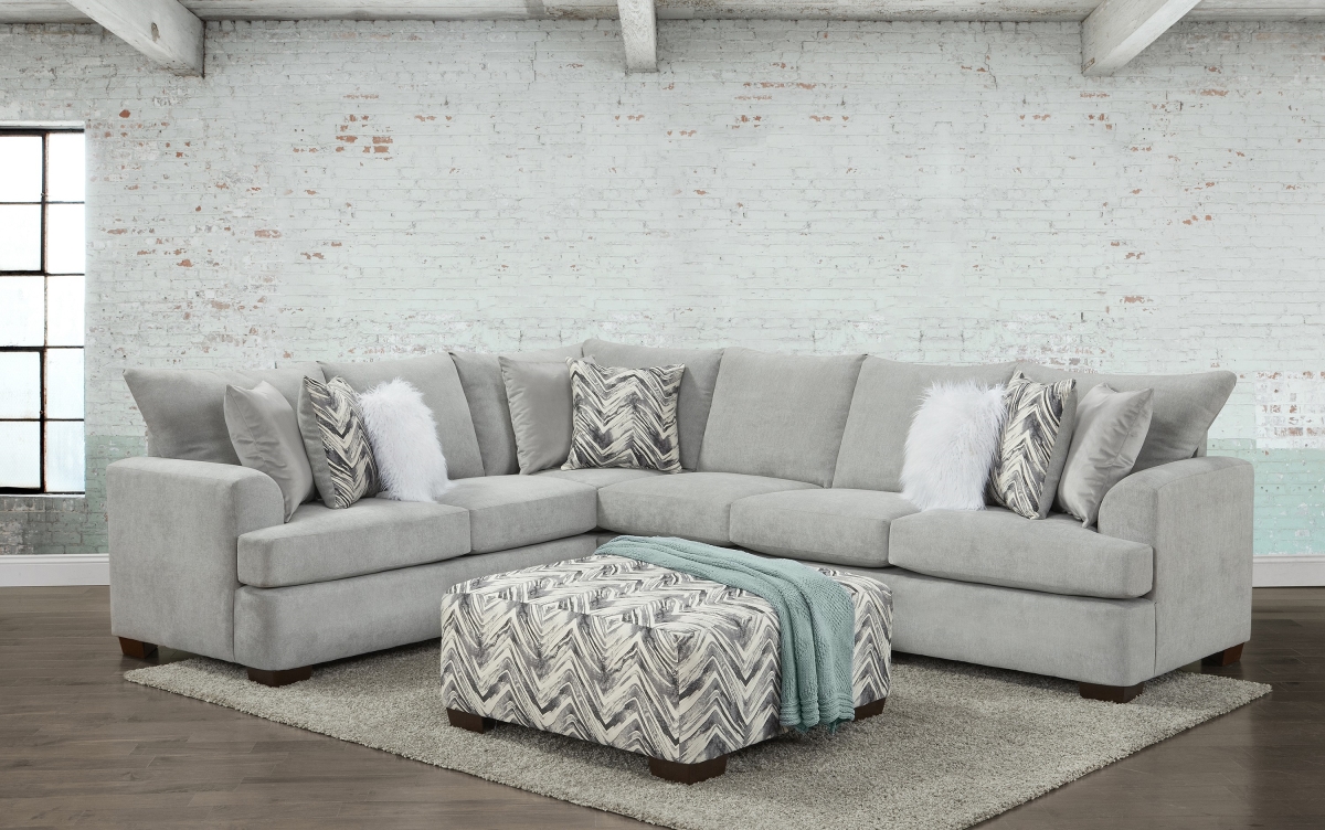 Morgan Oversized Corner Sectional, Gray