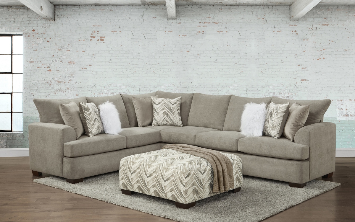 Alaina Oversized Corner Sectional, Taupe