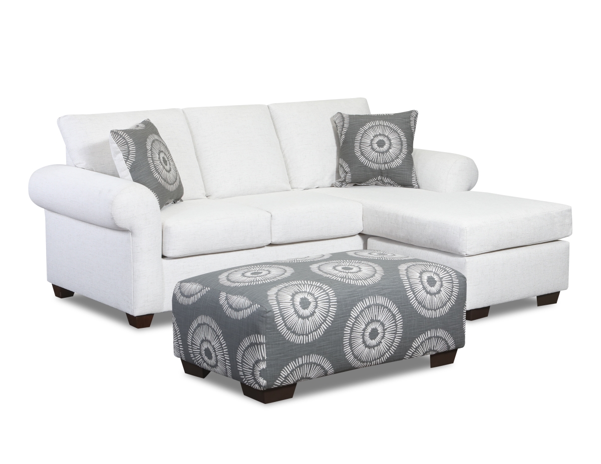 NL725-BEIG-12-DGRA-CHOF Sharon Sofa Sectional with Reversible Chaise, Beige