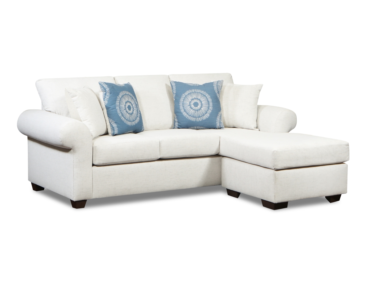 NL725-BEIG-12-STST-CHOF Skylar Sofa Sectional with Reversible Chaise, Beige