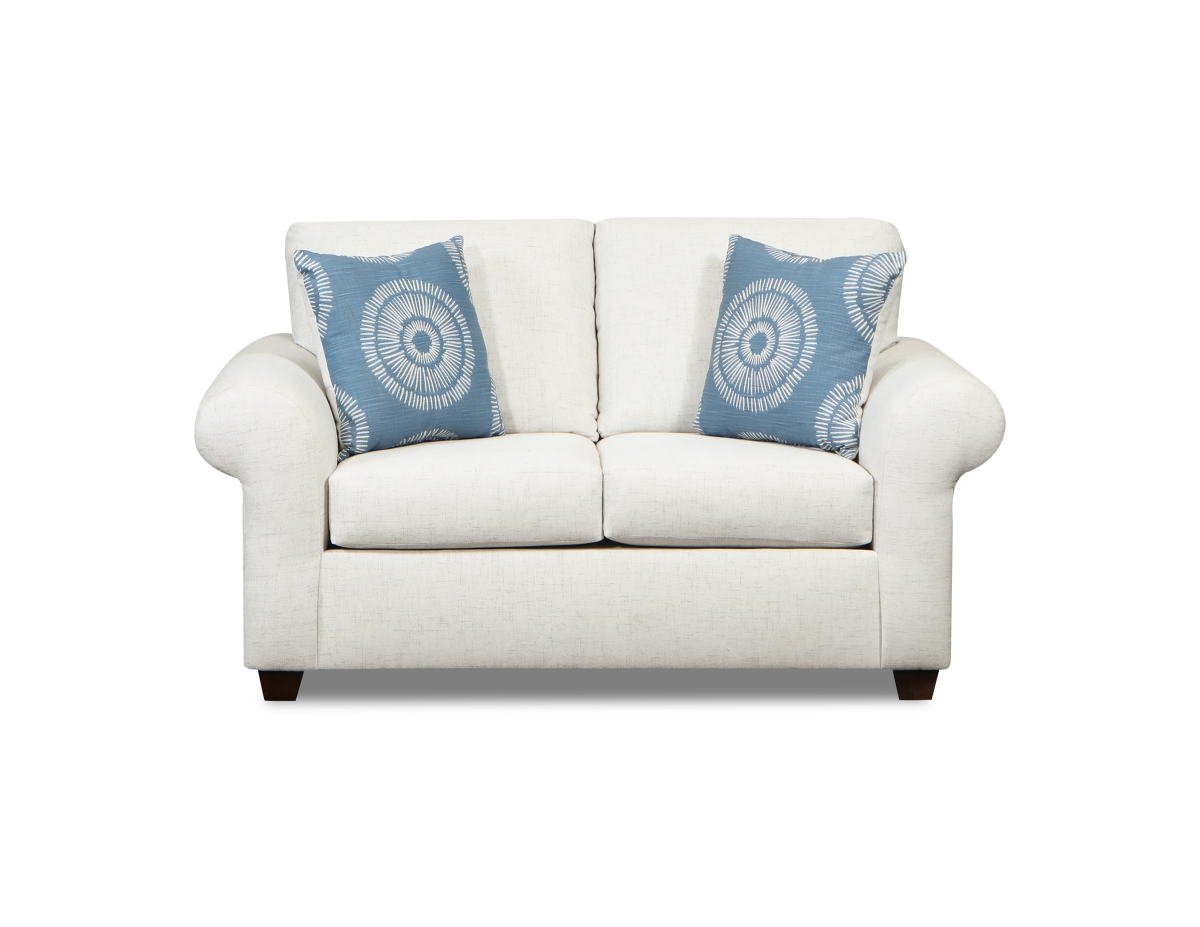 NL725-BEIG-12-STST-LOVE Skylar Loveseat Sofa, Beige