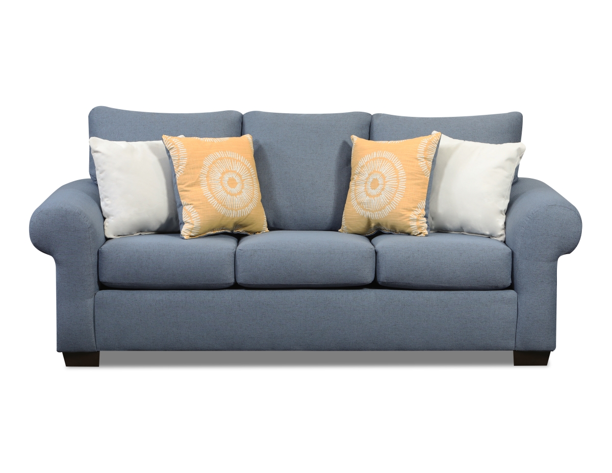 NL725-BLUE-12-STRA-SOFA Rebecca Sofa, Blue