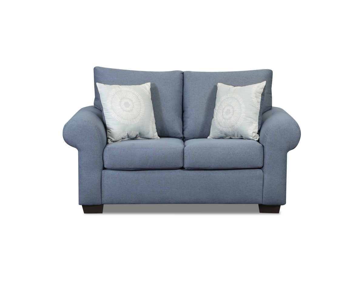 NL725-BLUE-12-WHIS-LOVE Remi Loveseat Sofa, Blue
