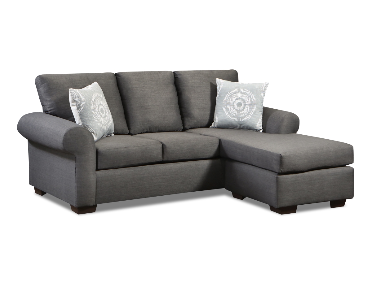Thea Sofa Sectional with Reversible Chaise, Charcoal
