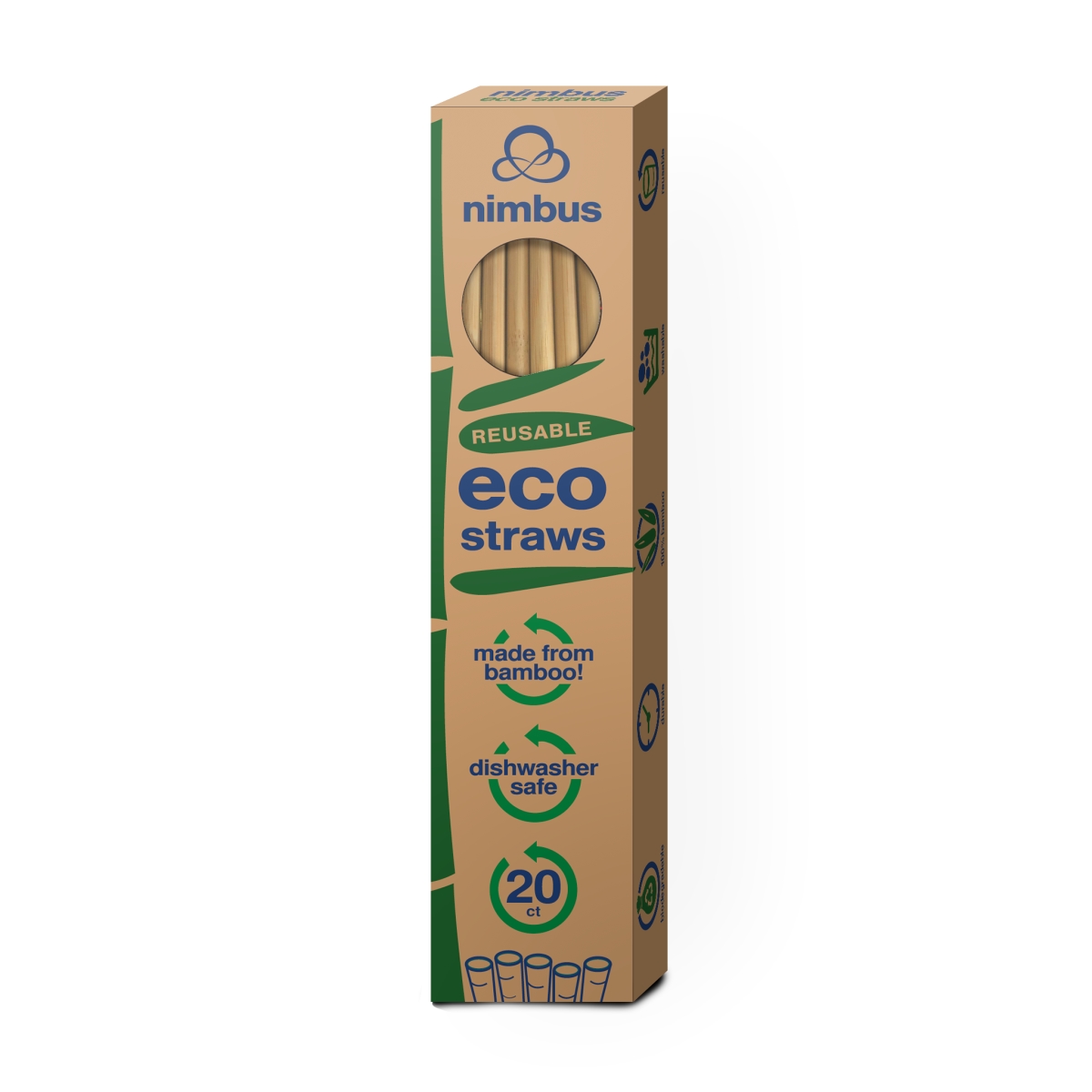 Picture of Nimbus NE-STRAW-BAMREUSE-20 Reusable Bamboo Straw - 1000 Count