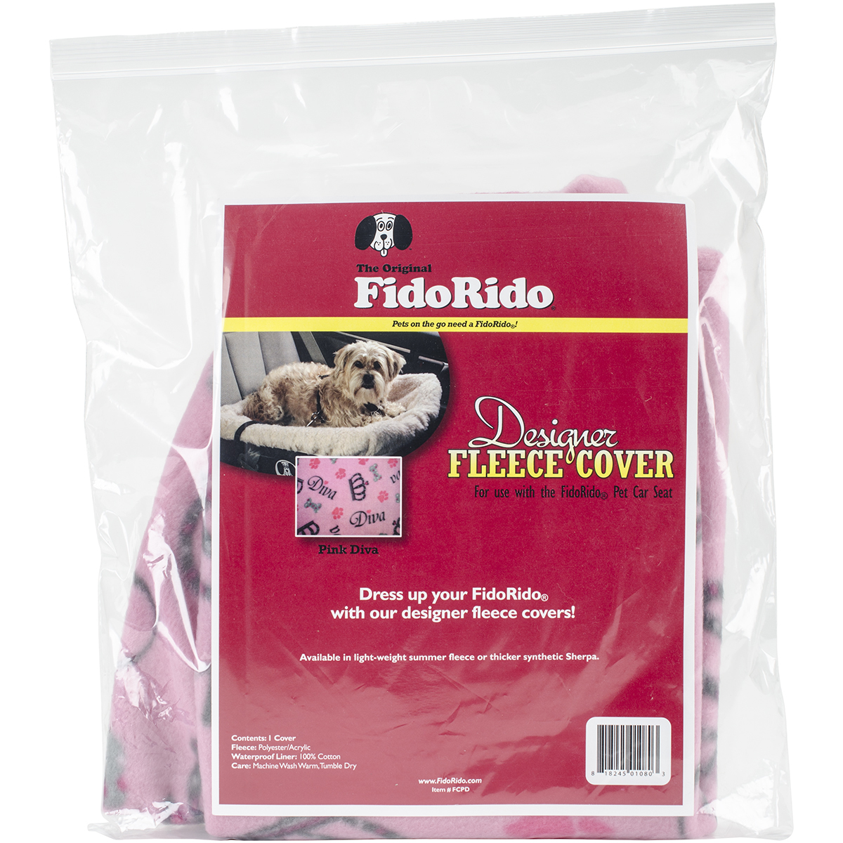 Picture of Fido Pet Products FIDOFC-FCPD Fleece Cover, Pink & Diva