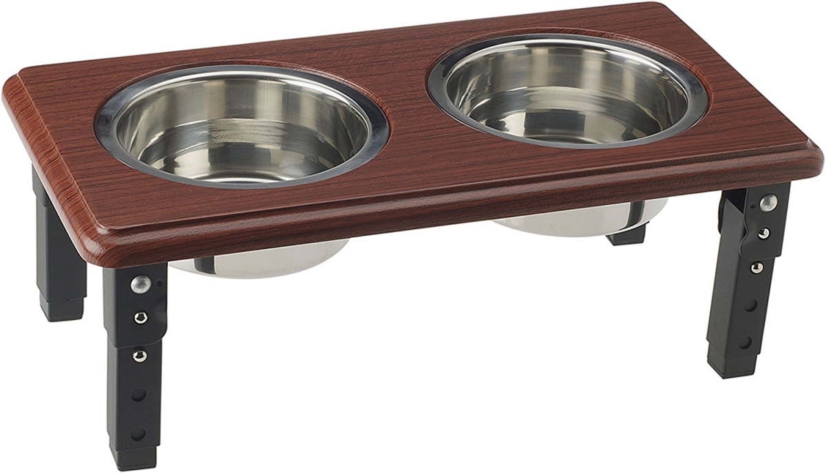 Picture of Ethical Pets 5855 2 qt Posture Pro Stainless Steel Adjustable Double Diner&#44; Cheery