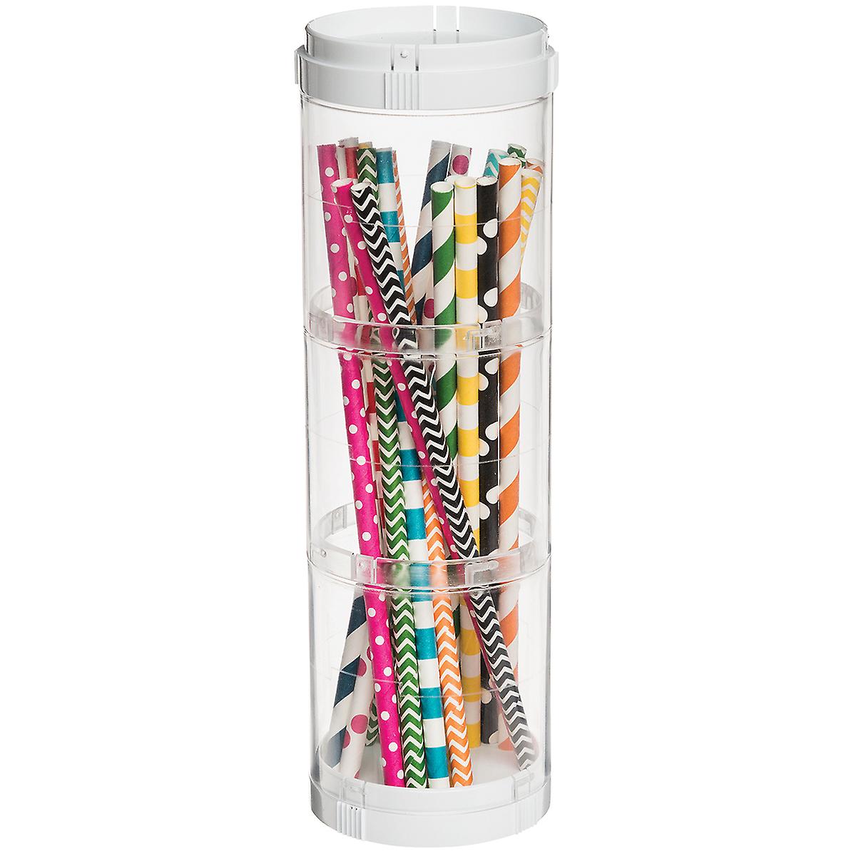 Picture of Deflecto 20101CR White & Clear Stacking Storage Organizer