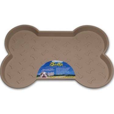 Picture of Loving Pets Products LP7350 Bella Spill-Proof Bone Shaped Pet Mat - Tan