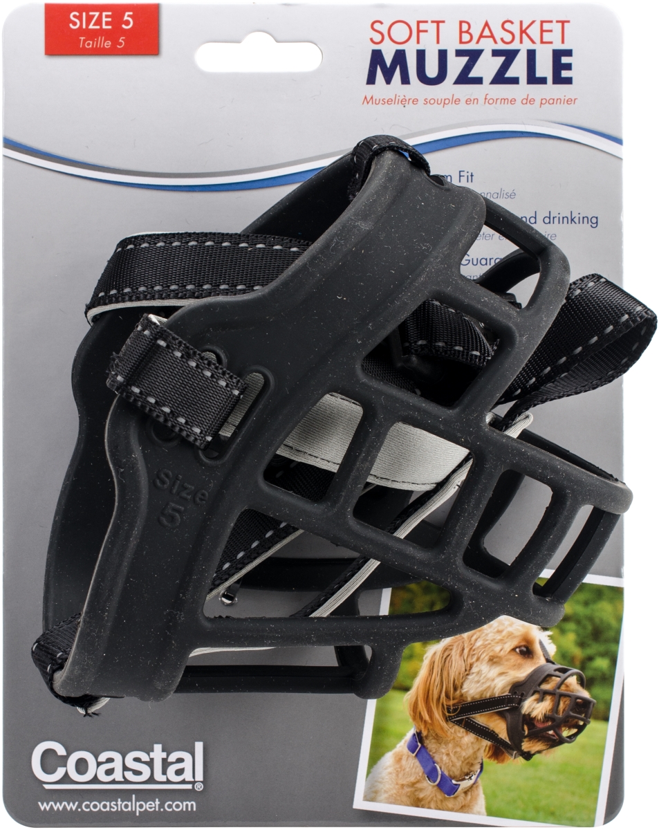 Picture of Coastal Pet Products 1365BLK5 Retriever Soft Basket Muzzle