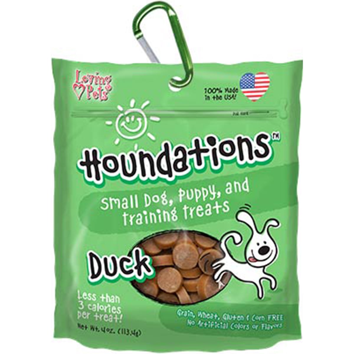 Loving Pets Houndations Training Dog Treat - Duck - 4 oz.