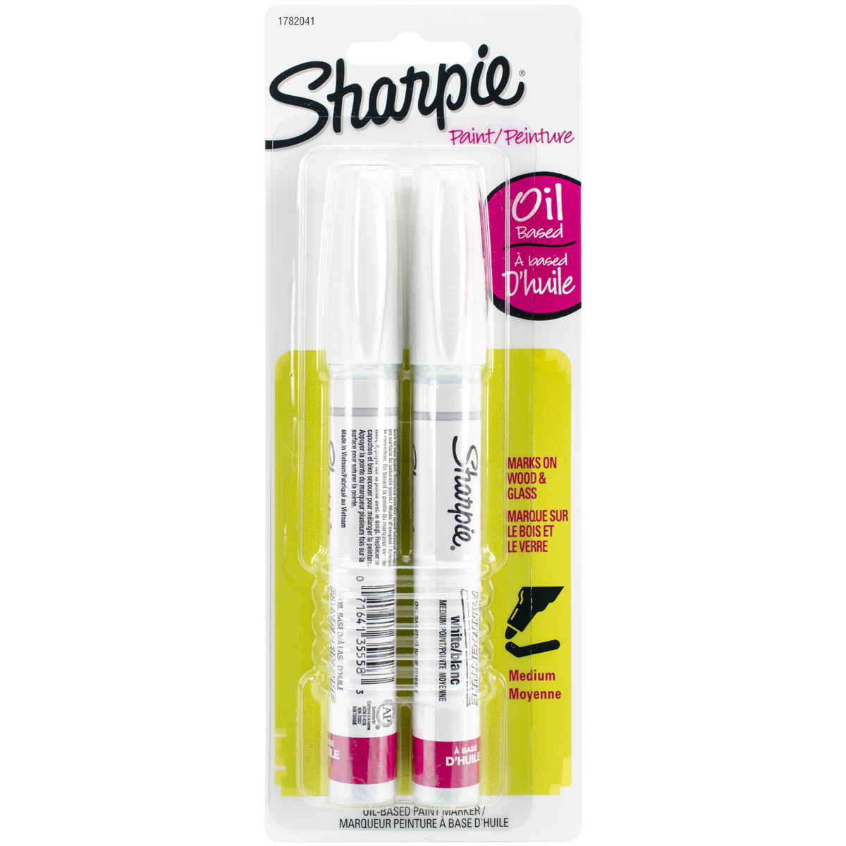 Picture of Sanford 1782041 Sharpie Medium Point Oil-Based Opaque Paint Markers&#44; White - 2 per Pack