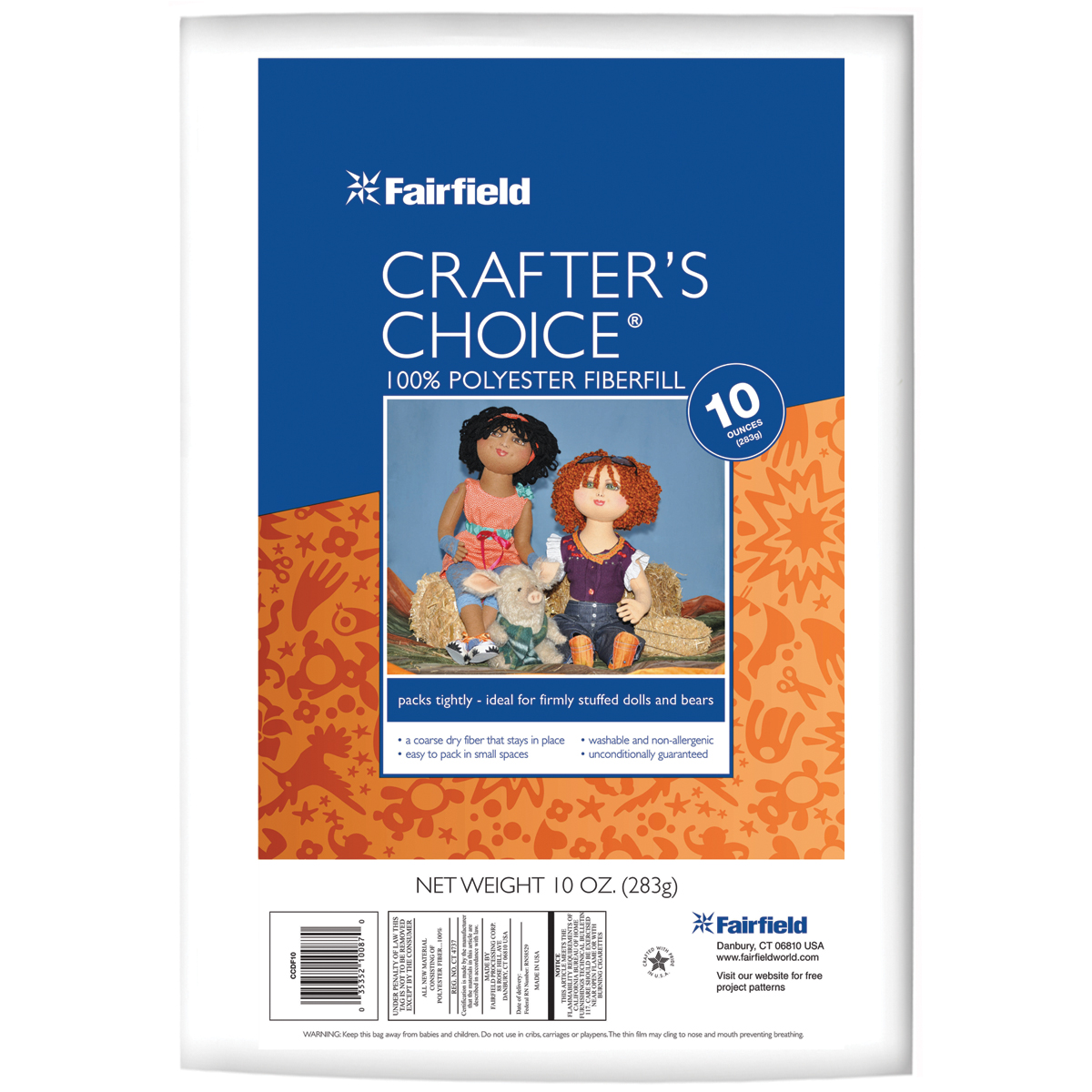 Picture of Fairfield CCDF10 Crafters Choice Polyester Fiberfill - 10 oz