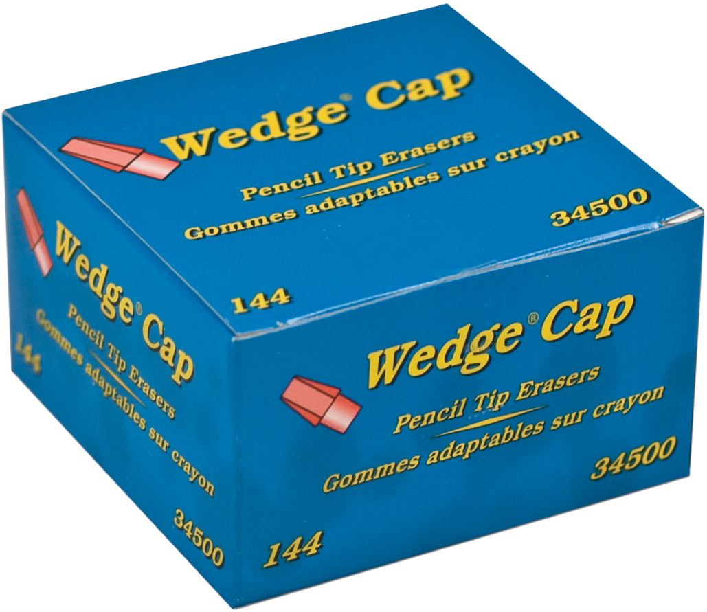 Picture of Dixon 34500 Wedge Pencil Cap Erasers&#44; Pink - Box of 144