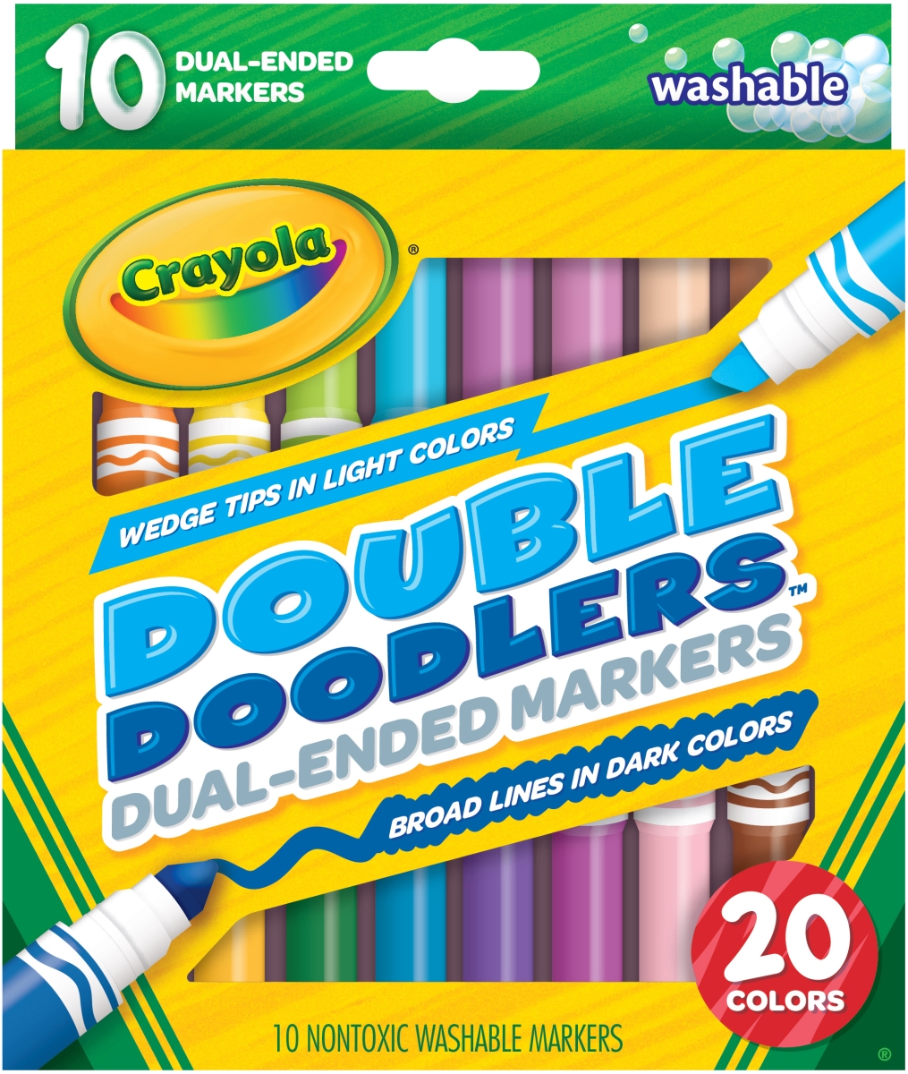 Picture of Crayola 58-8310 Dual-Ended Washable Double Doodlers Markers - Assorted Color&#44; 10 per Pack