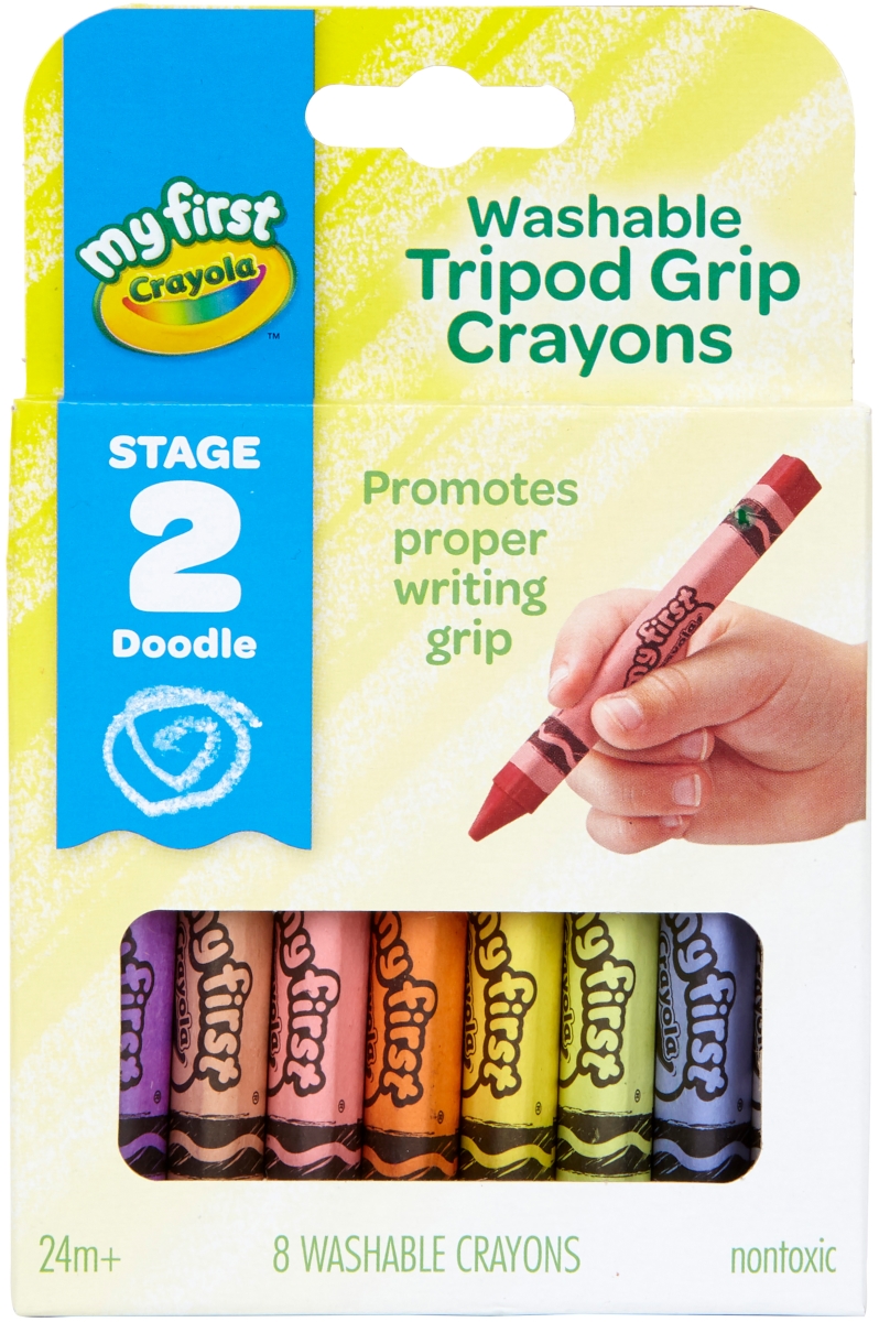 Picture of Crayola 81-1460 My First Washable Tripod Grip Crayons - 8 per Pack