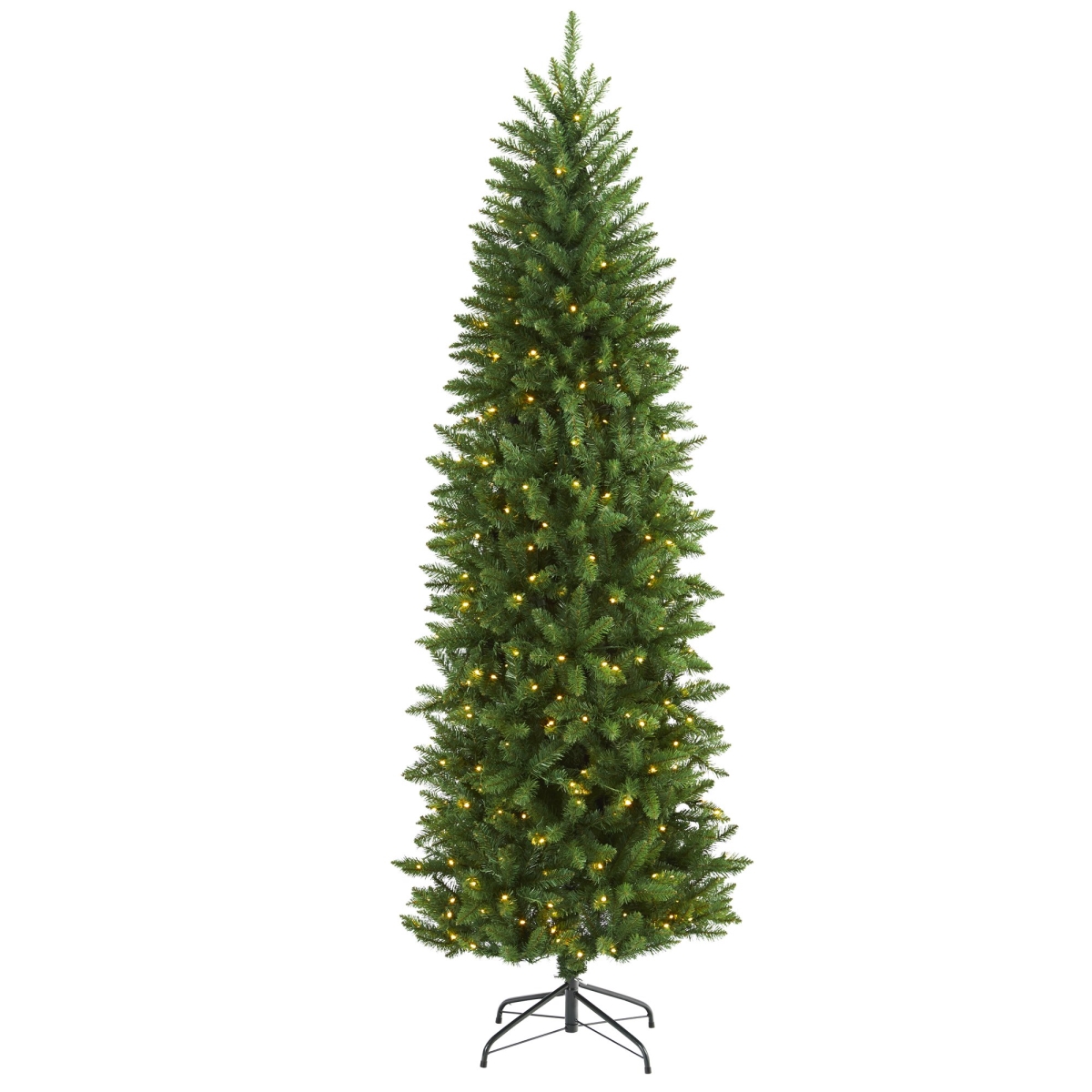 7 ft. Slim Green Mountain Pine Artificial Christmas Tree with 300 Clear LED Lights -  TistheSeason, TI3645884