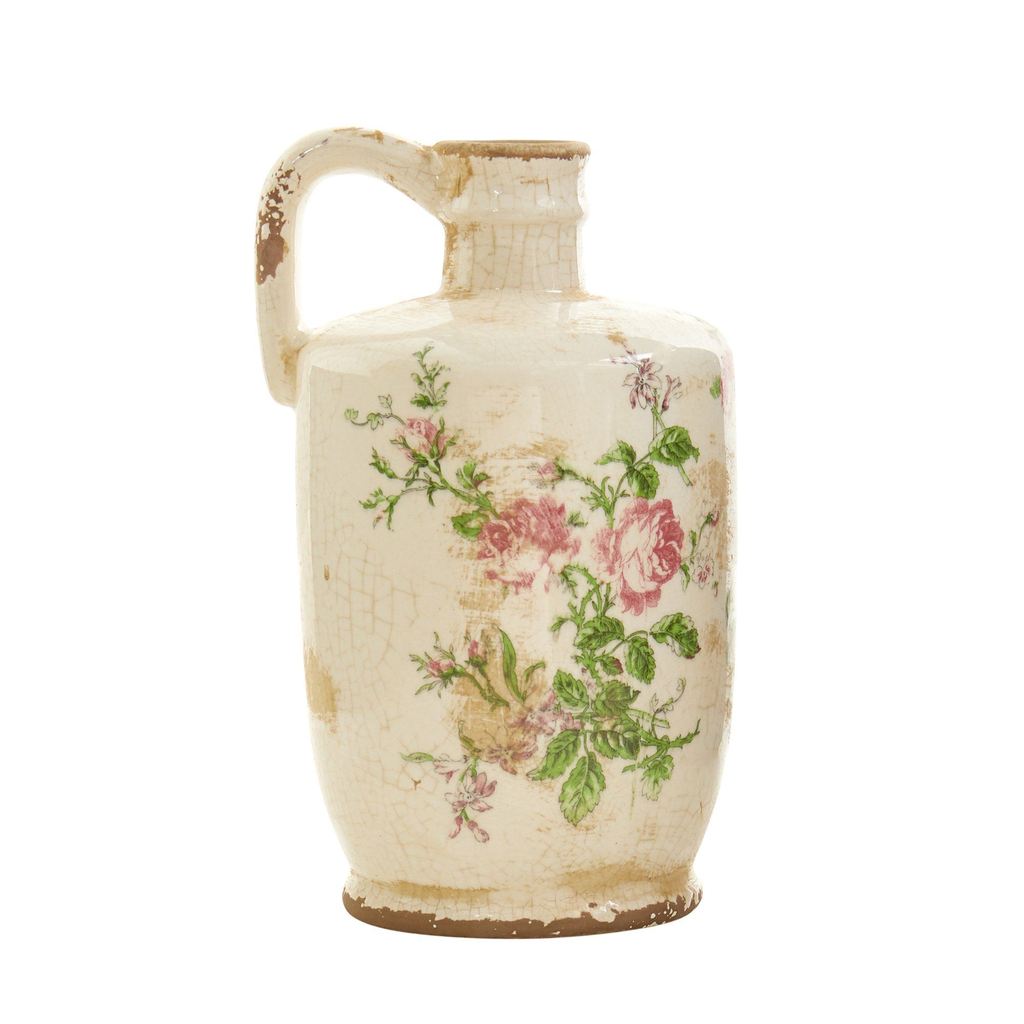Picture of Nearly Natural 0724-S1 10 in. Tuscan Ceramic Floral Print Pitcher