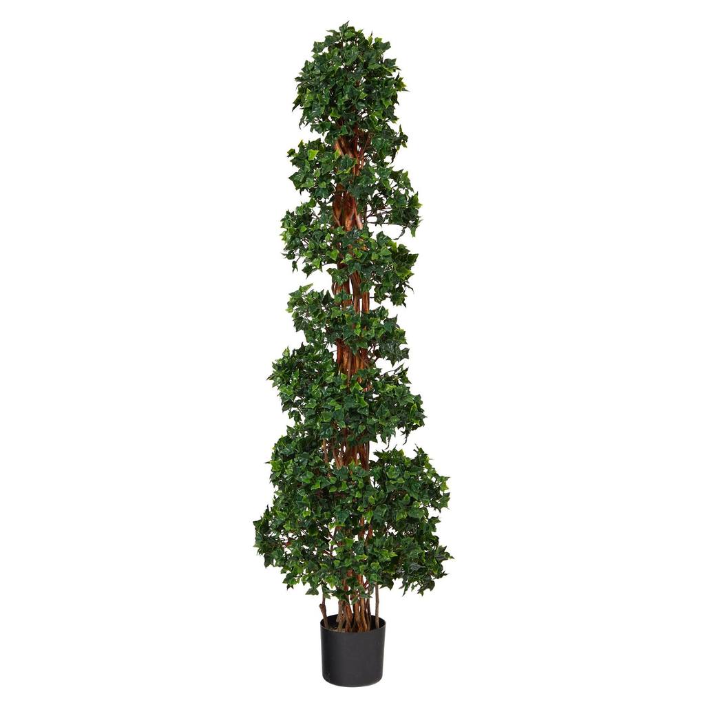Picture of Nearly Natural T1555 5.5 ft. English Ivy Topiary Spiral Artificial Tree with UV Resistant