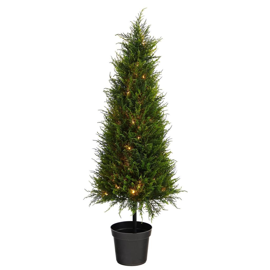Picture of Nearly Natural T1708 3.5 ft. Cypress Artificial Tree with 350 LED Lights UV Resistant