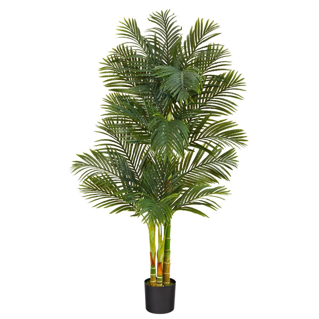Picture of Nearly Natural T2019 6 ft. Triple Stalk Golden Cane Artificial Palm Tree