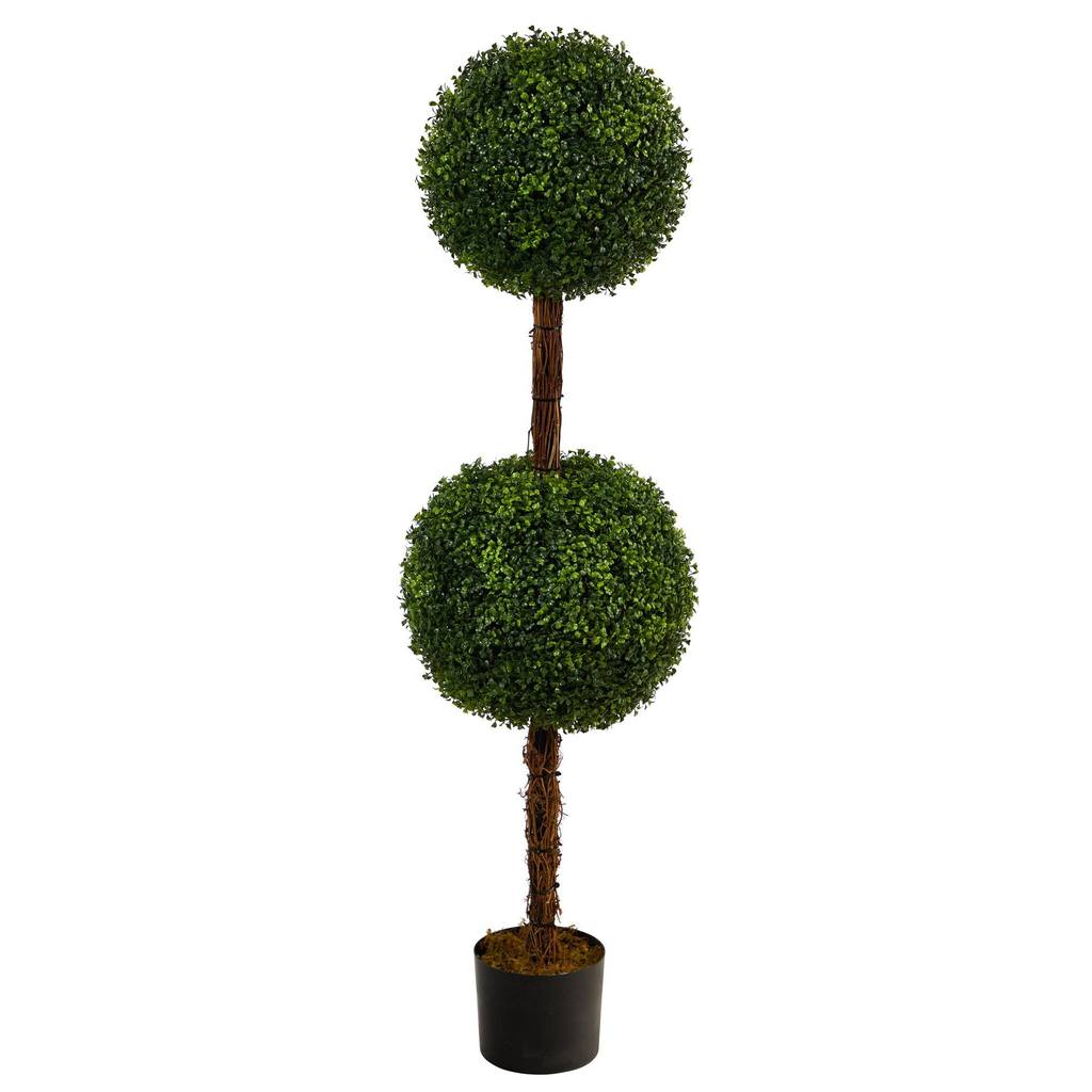 Picture of Nearly Natural T2026 4.5 ft. Boxwood Double Ball Topiary Artificial Tree