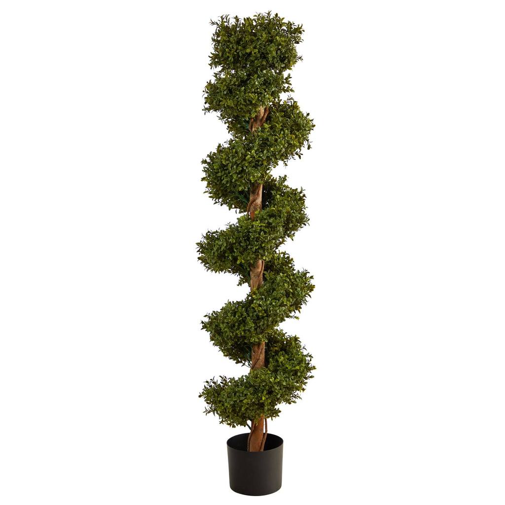 Picture of Nearly Natural T2029 5 ft. Boxwood Spiral Topiary Artificial Tree
