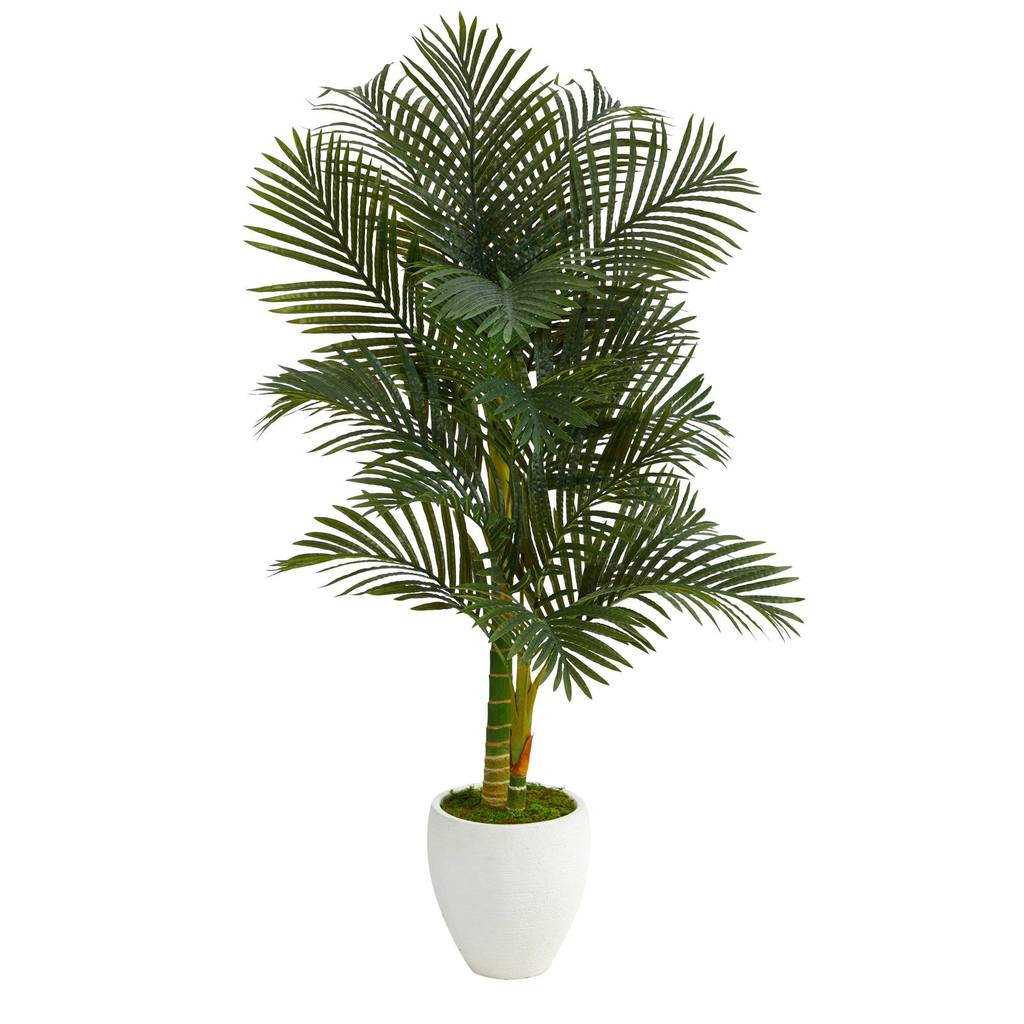 Picture of Nearly Natural T2121 5 ft. Paradise Palm Artificial Tree with Planter&#44; White