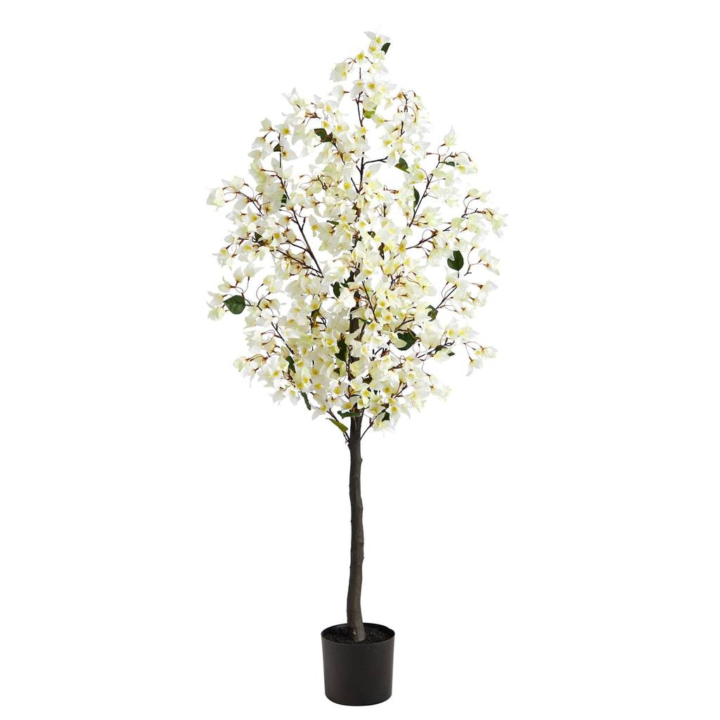 Picture of Nearly Natural T2399-WH 5 ft. Bougainvillea Artificial Tree&#44; White