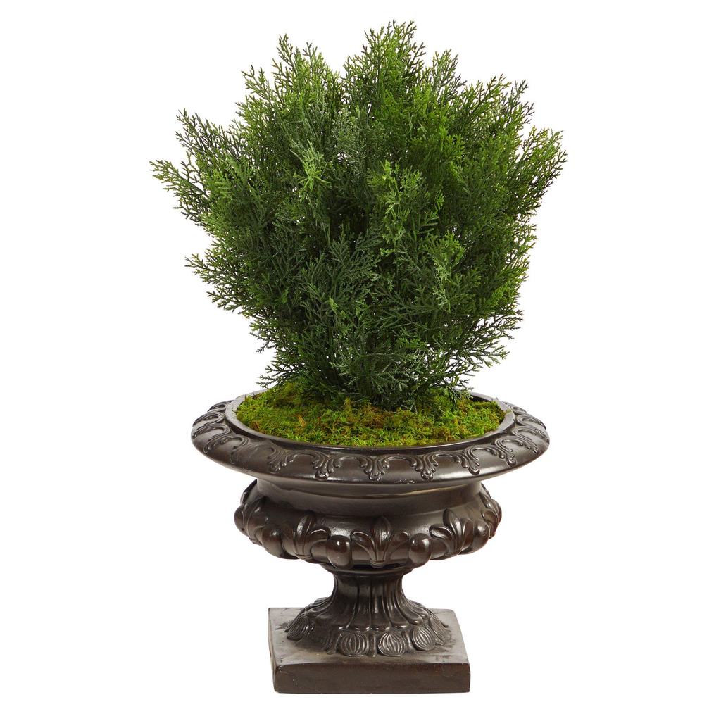 Picture of Nearly Natural T2493 30 in. Cedar Artificial Tree with Iron Colored Urn