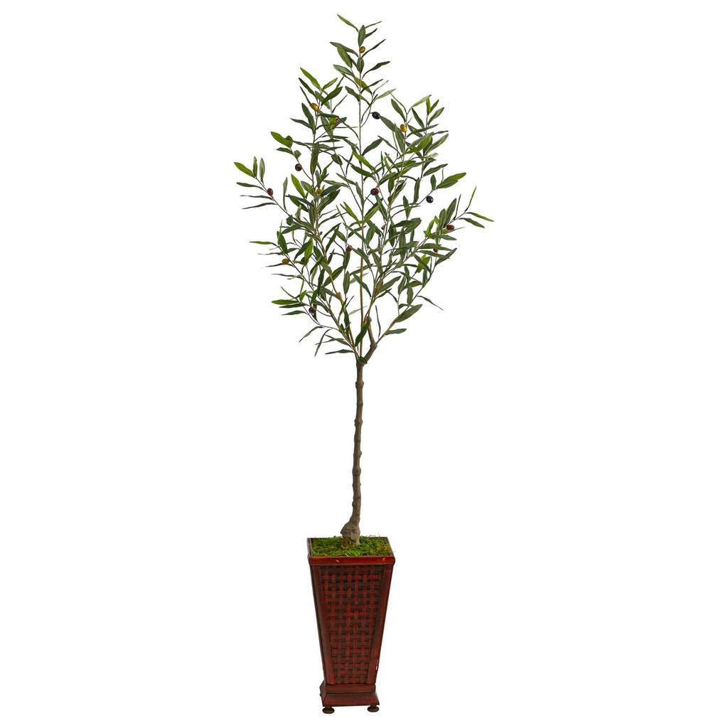 Picture of Nearly Natural T2552 69 in. Olive Artificial Tree with Decorative Planter