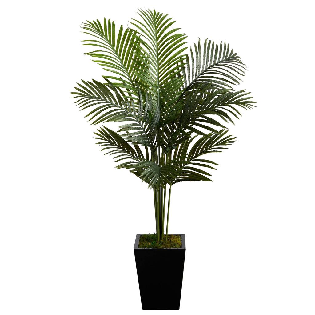 Picture of Nearly Natural T2585 5 ft. Paradise Palm Artificial Tree with Metal Planter&#44; Black
