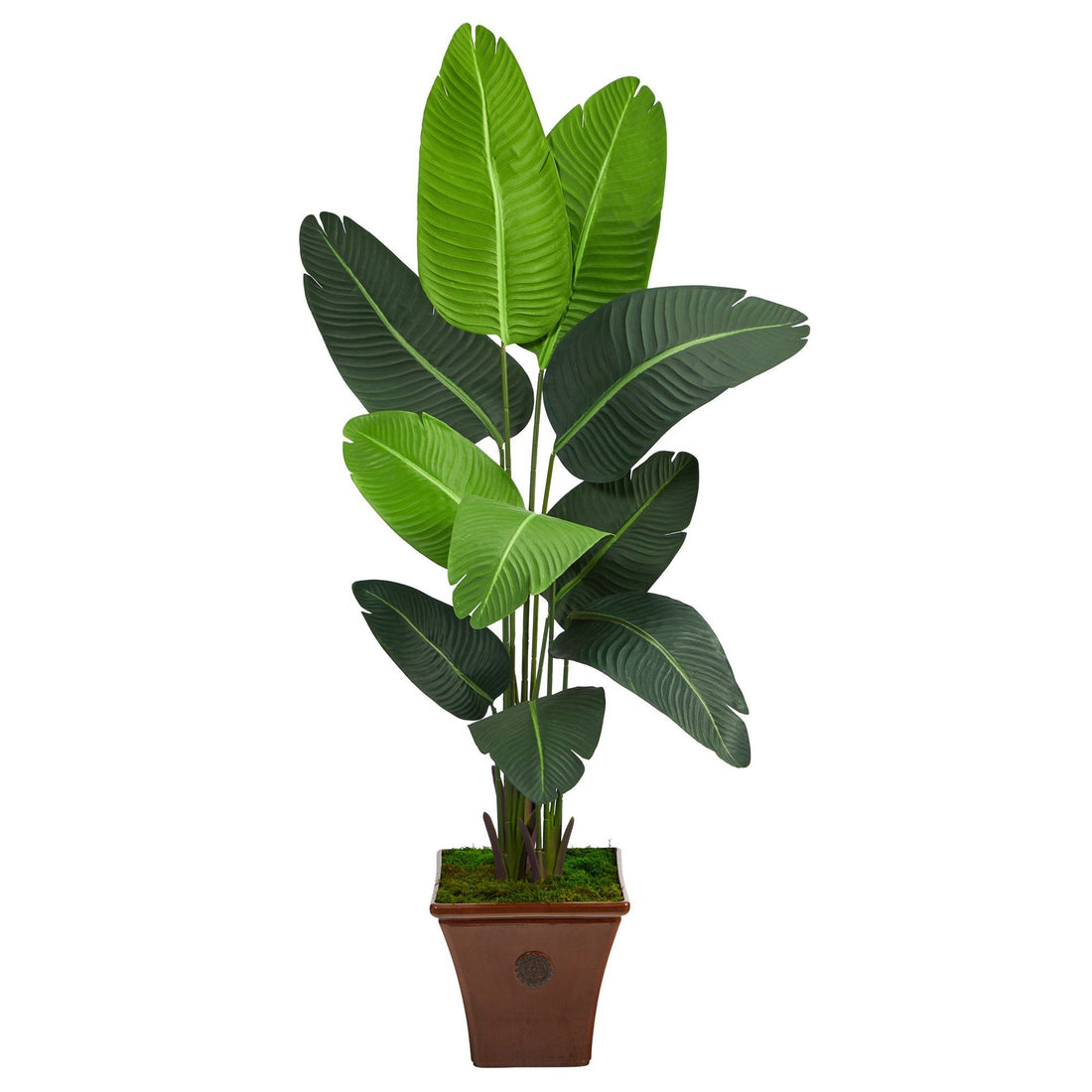 Picture of Nearly Natural T2507 5.5 ft. Travelers Palm Artificial Tree in Brown Planter