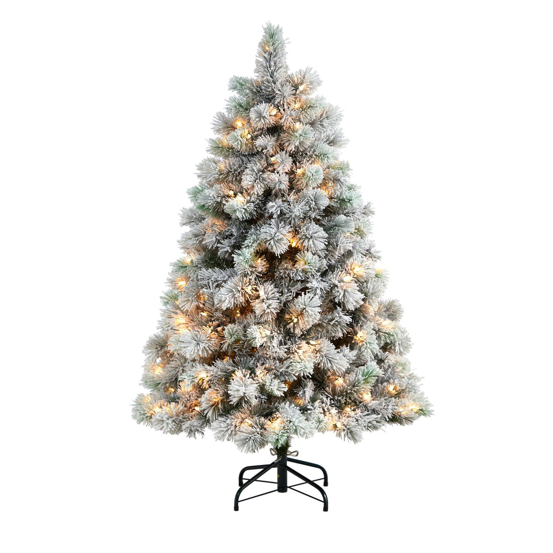 Picture of Nearly Natural T3355 5 ft. Flocked Oregon Pine Artificial Christmas Tree