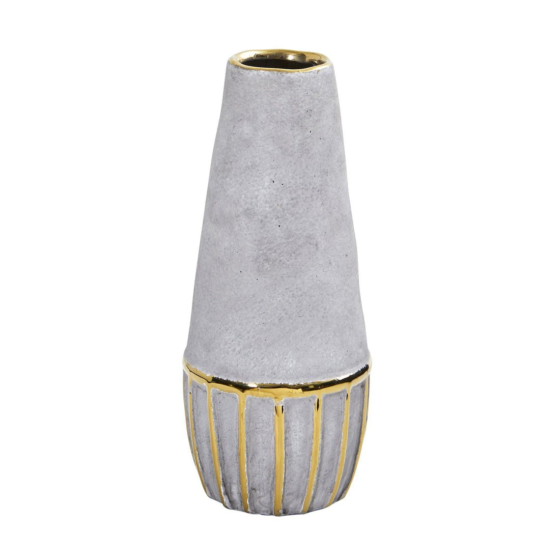 Picture of Nearly Natural 0772-S1 10 in. Regal Stone Decorative Vase with Gold Accents