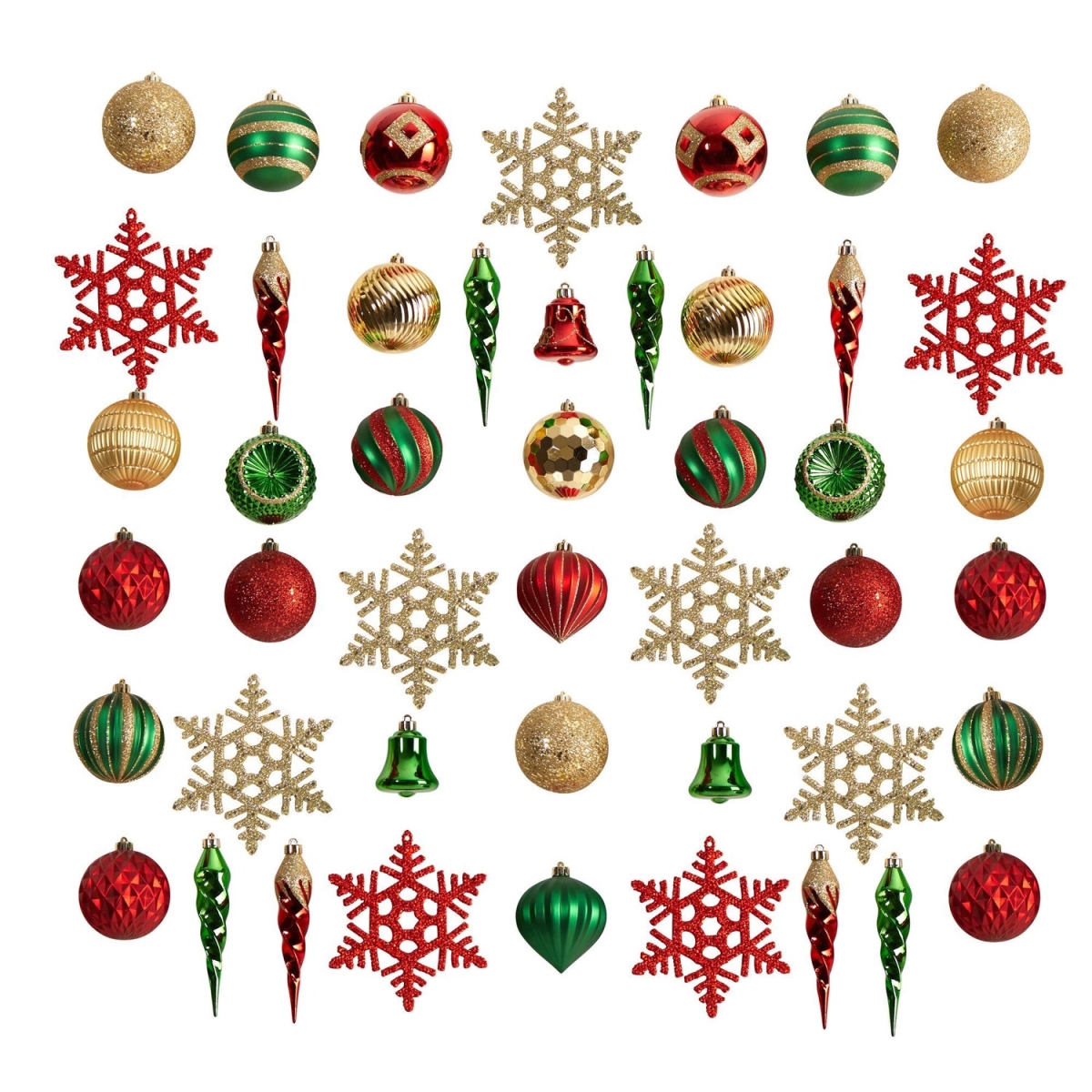 Picture of Nearly Natural D1047 Shatterproof Ornament Set&#44; Multi Color - 50 Piece