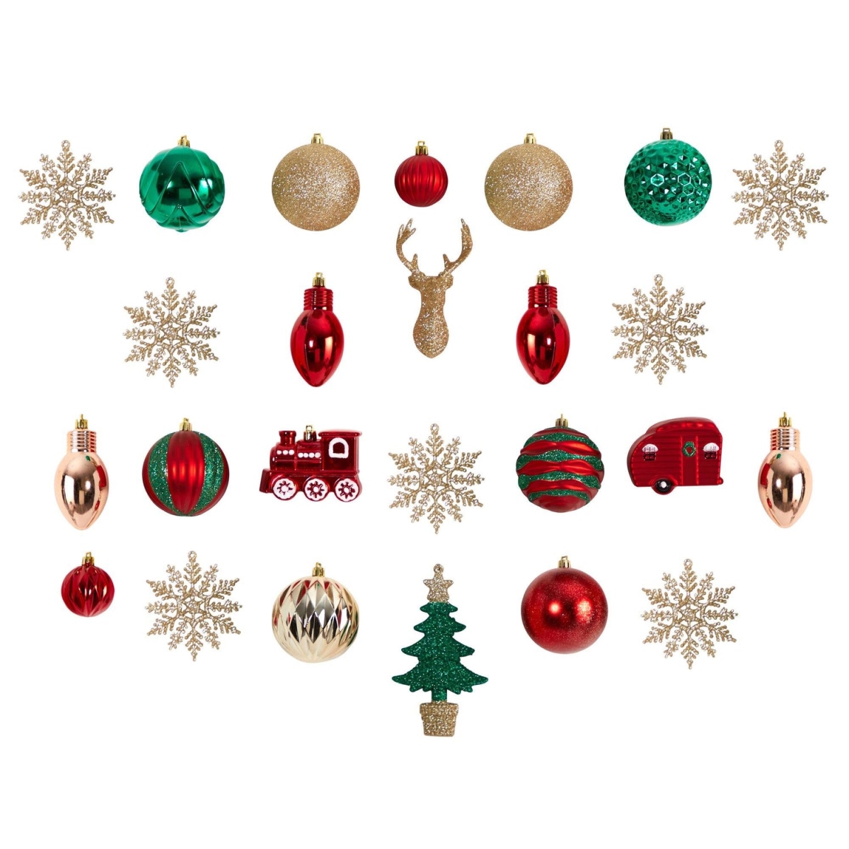 Picture of Nearly Natural D1046 Shatterproof Ornament Set&#44; Multi Color - 25 Piece